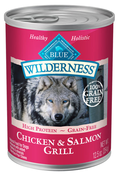 Blue Buffalo Wilderness Grain Free Salmon Chicken Grill Canned