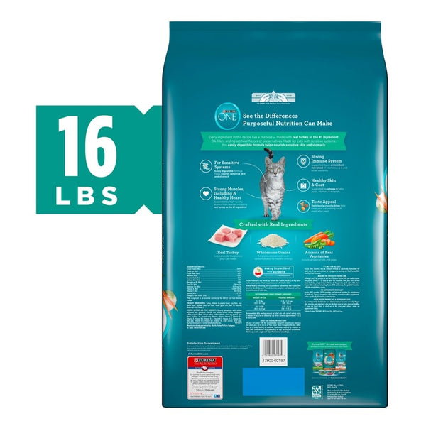 Purina one sensitive systems adult dry cat food best sale