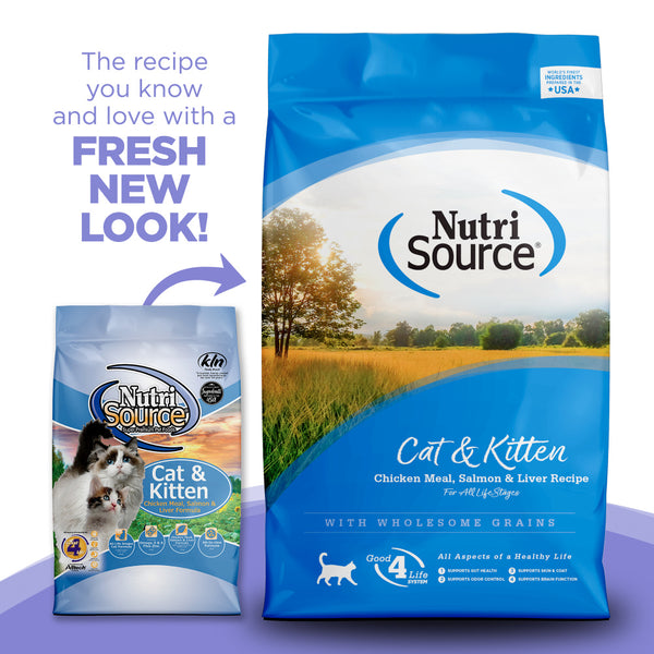 NutriSource Cat Kitten Chicken Salmon Liver Dry Cat Food