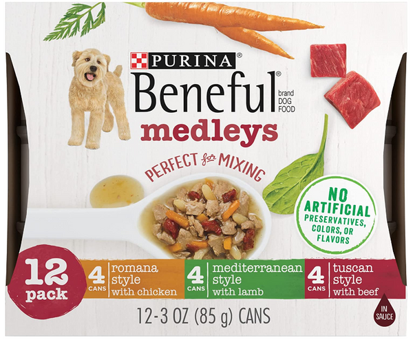 Beneful Medley Variety Pack Mediterranean Romana Tuscan Canned