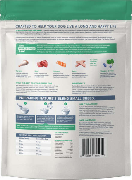 Dr. Marty Nature s Blend Small Breed Freeze Dried Raw Dog Food