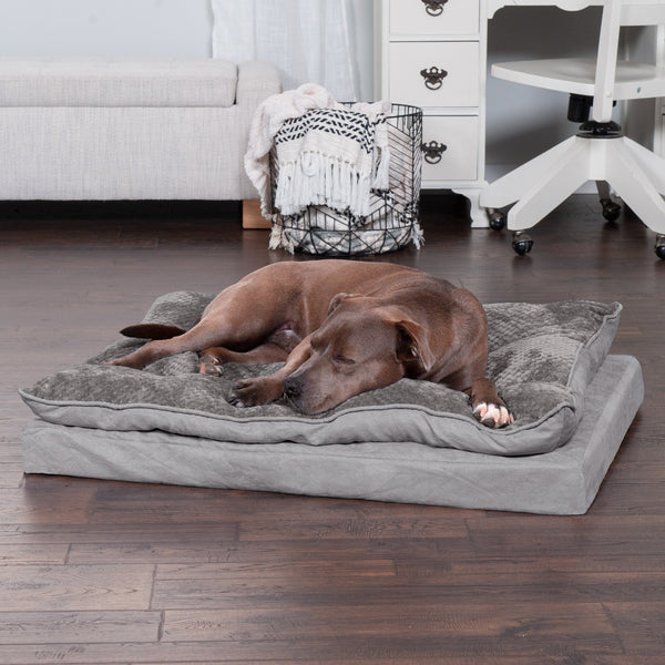 FurHaven Minky Faux Fur & Suede Pillow-Top Orthopedic Dog Bed - Medium –  Petsense