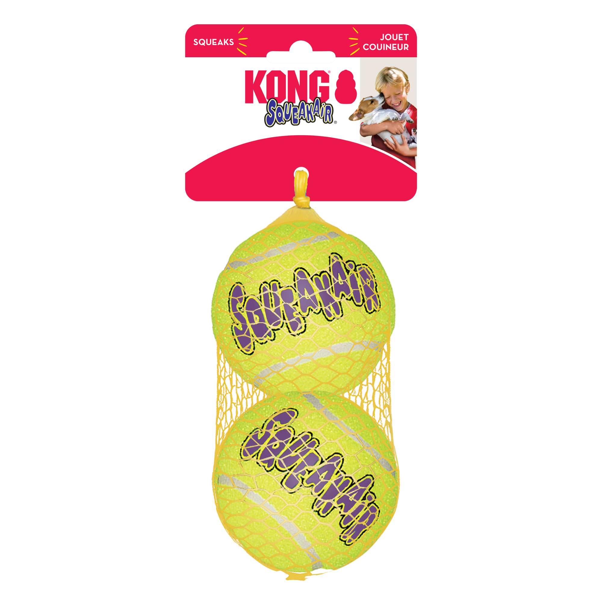 3-Pack KONG SqueakAir Balls: XSmall & Small