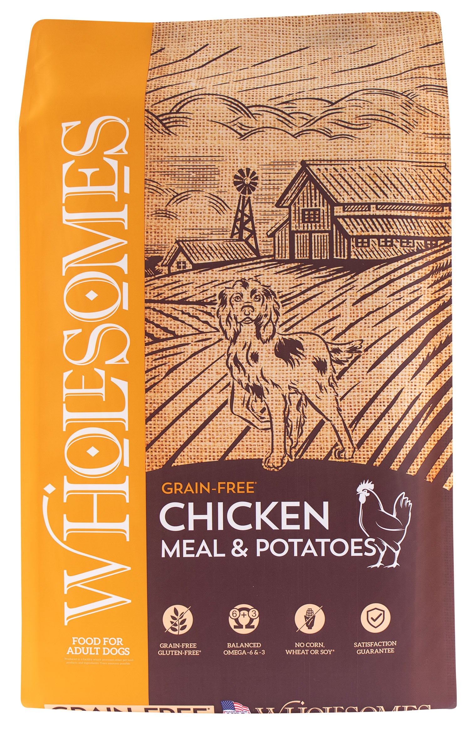 Wholesomes Chicken Meal Potatoes Grain Free Dry Dog Food 35 lb