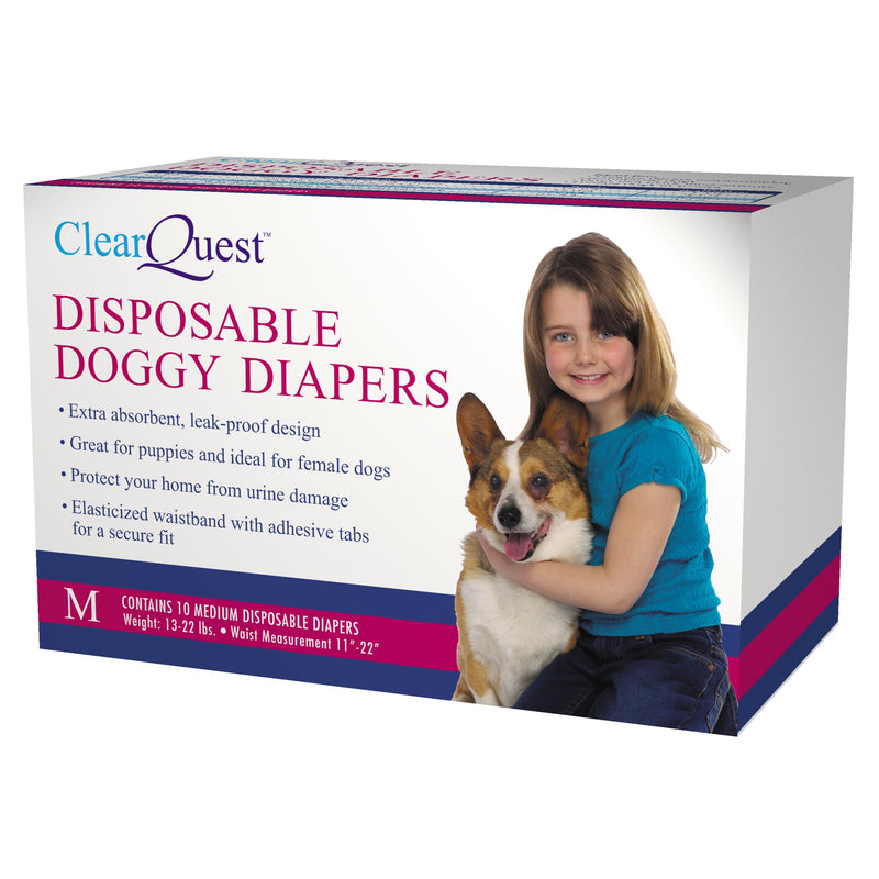 Clear Quest Disposable Doggy Diapers Medium