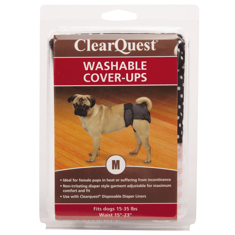 Clear Quest Washable Cover-Up Medium 2Pk Black/Pink