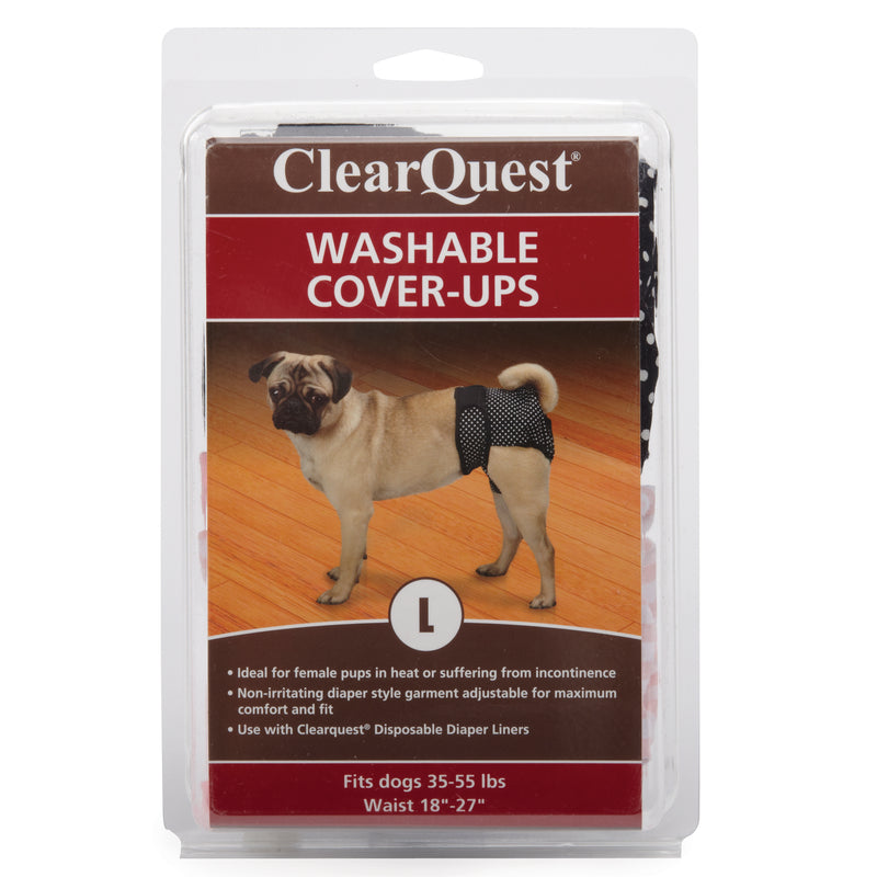 Clear Quest Washable Cover-Up Large 2Pk Black/Pink