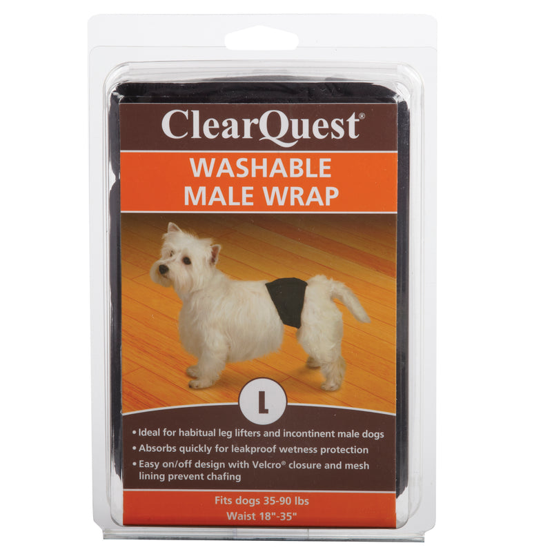 Clear Quest Washable Male Wrap Large Black