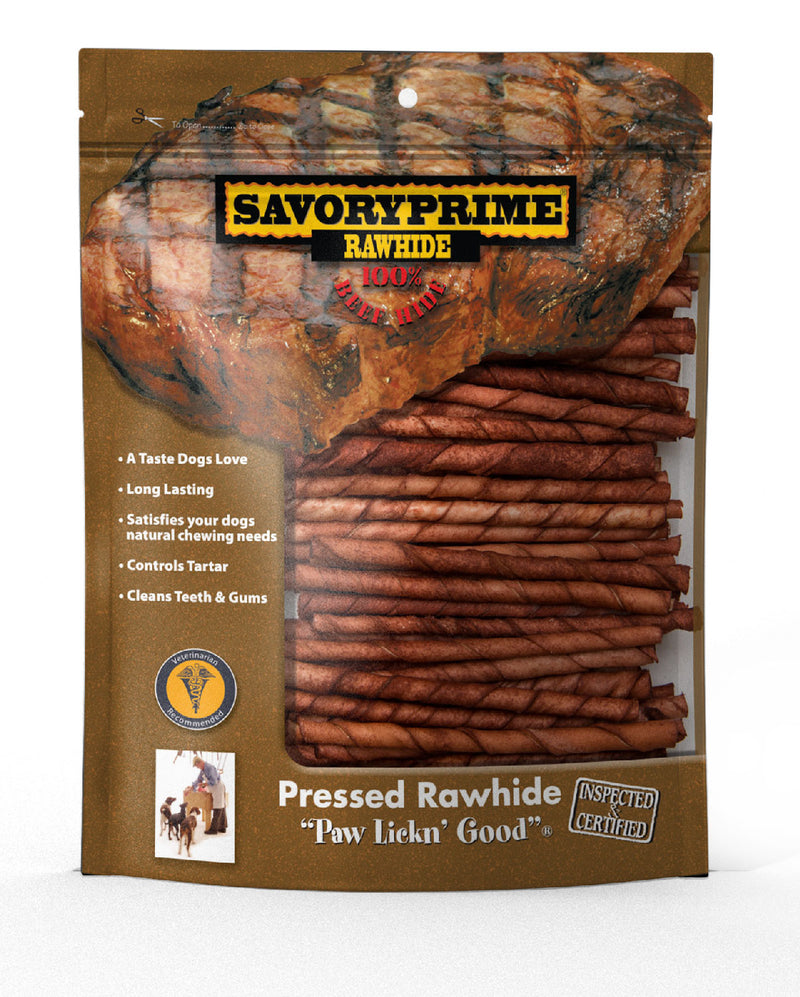 Savory Prime 5" Twist Sticks Beef for Dogs - 100 pk