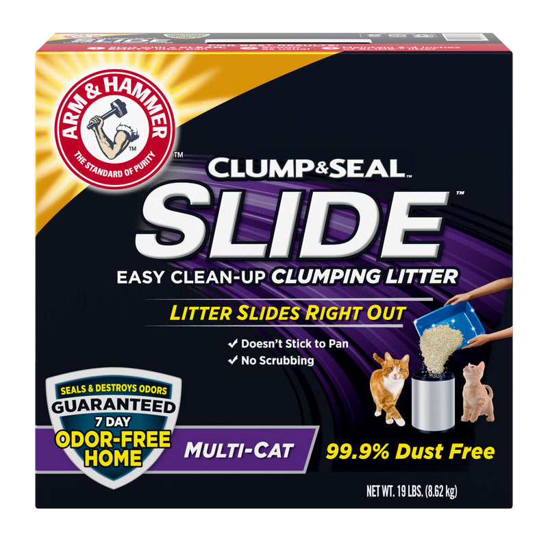 ARM & HAMMER SLIDE Easy Clean-Up Multi-Cat Clumping Cat Litter, 19 lb