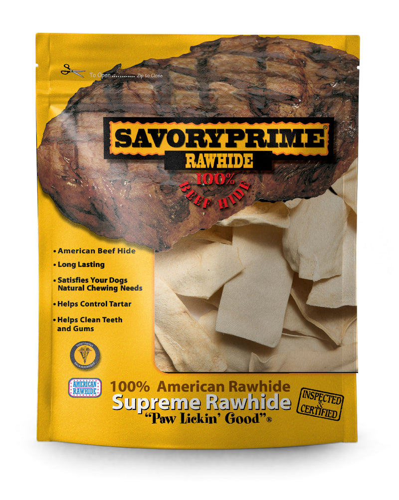 Savory Prime Natural Rawhide Chips for Dogs - 1 lb.