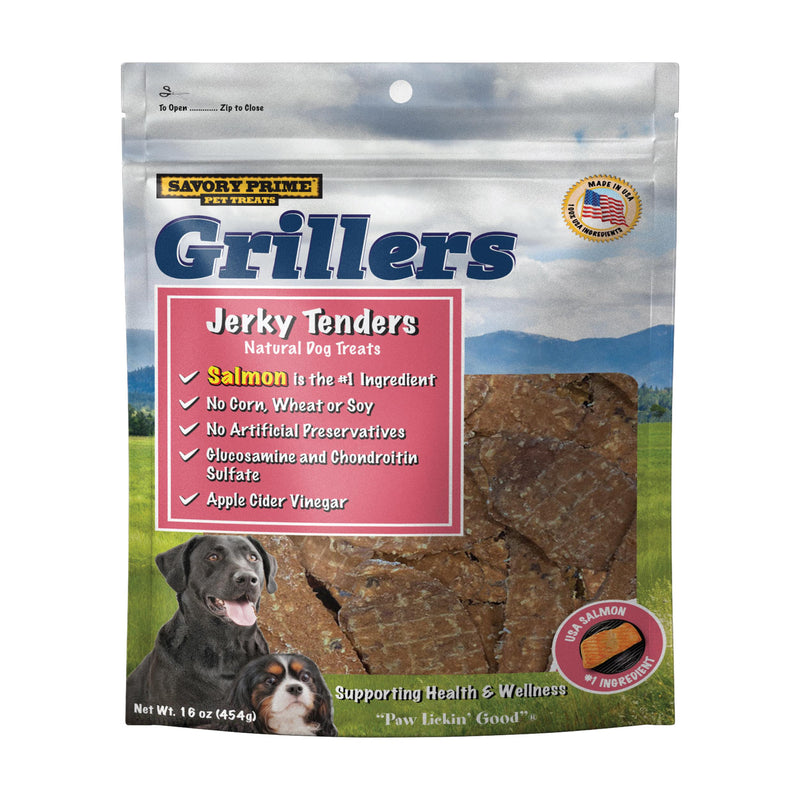 Savory Prime Salmon Grillers Salmon Tender Dog treat 16oz