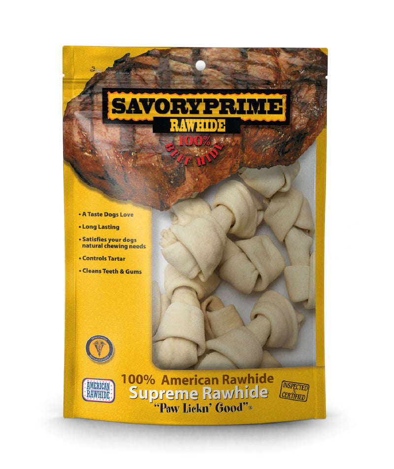 Savory Prime 4-5” Small Bone Value Pack White for Dogs - 10 pk