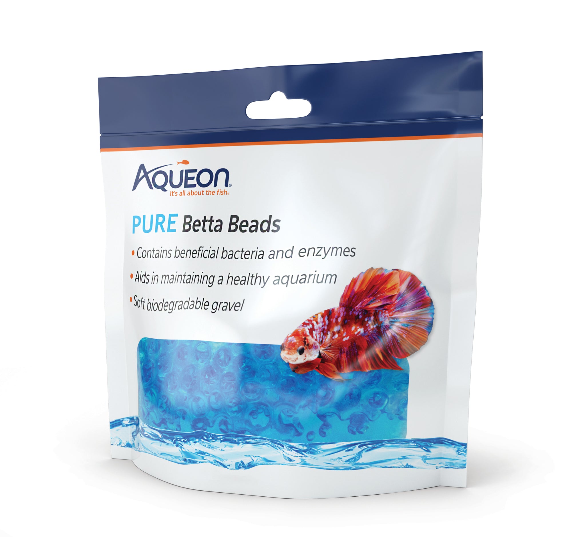 Aqueon Betta Beads Blue Pouch Petsense