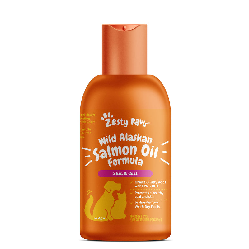 Zesty Paws Dog & Cat Wild Alaskan Salmon Oil Formula, 8oz