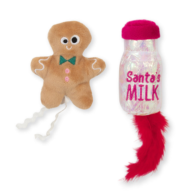 Mad Cat Santa Paws Milk 2pk Holiday Cat Toy