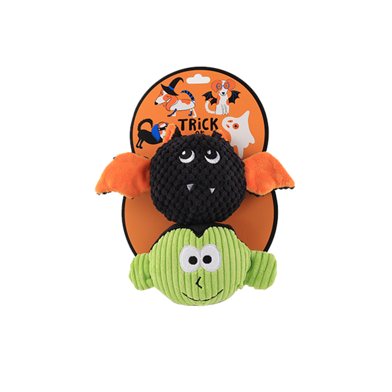 Trick or Treat Double Ball Set Halloween Dog Toy