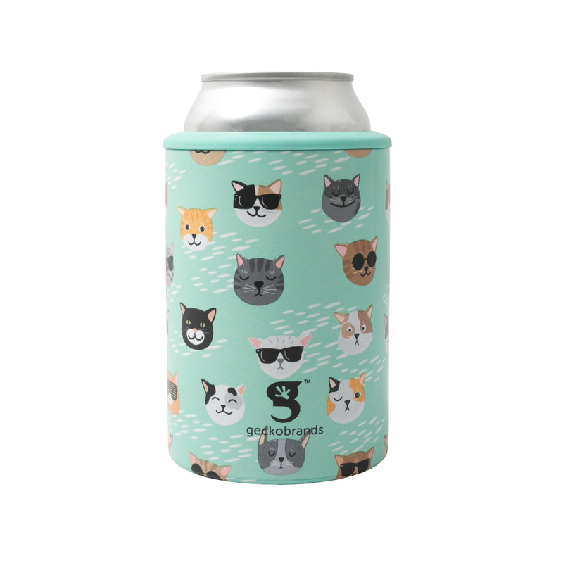 Geckobrands Insulated Can Coozie - Summer Cat