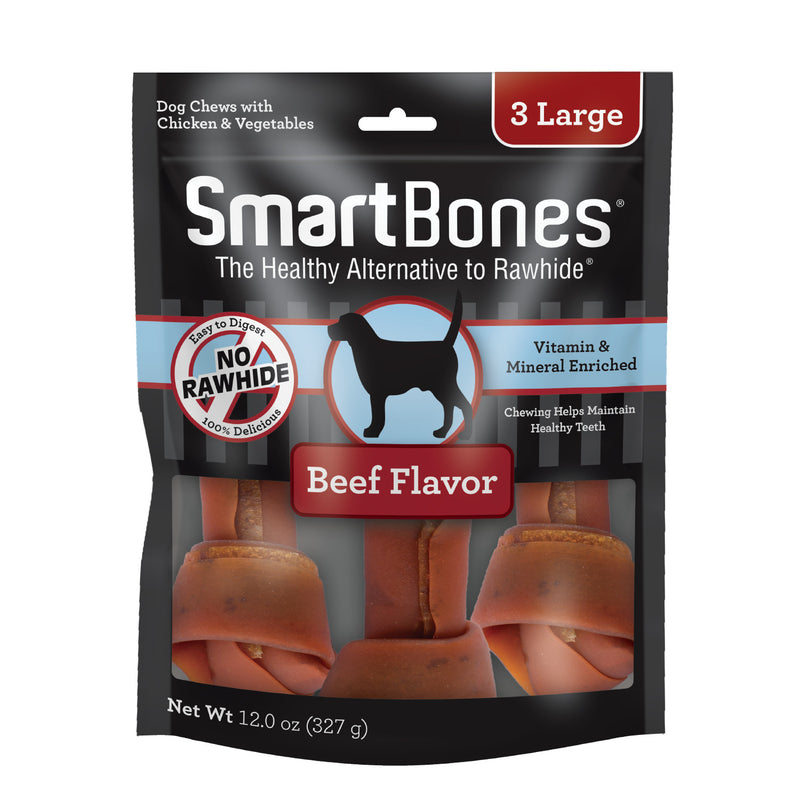 SmartBones Large Beef Chew Bones Dog Treats