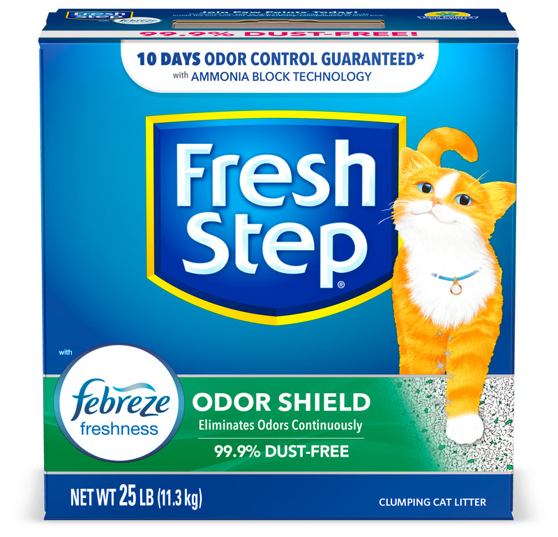 Fresh Step Odor Shield Scented  Clumping Cat Litter with Febreze