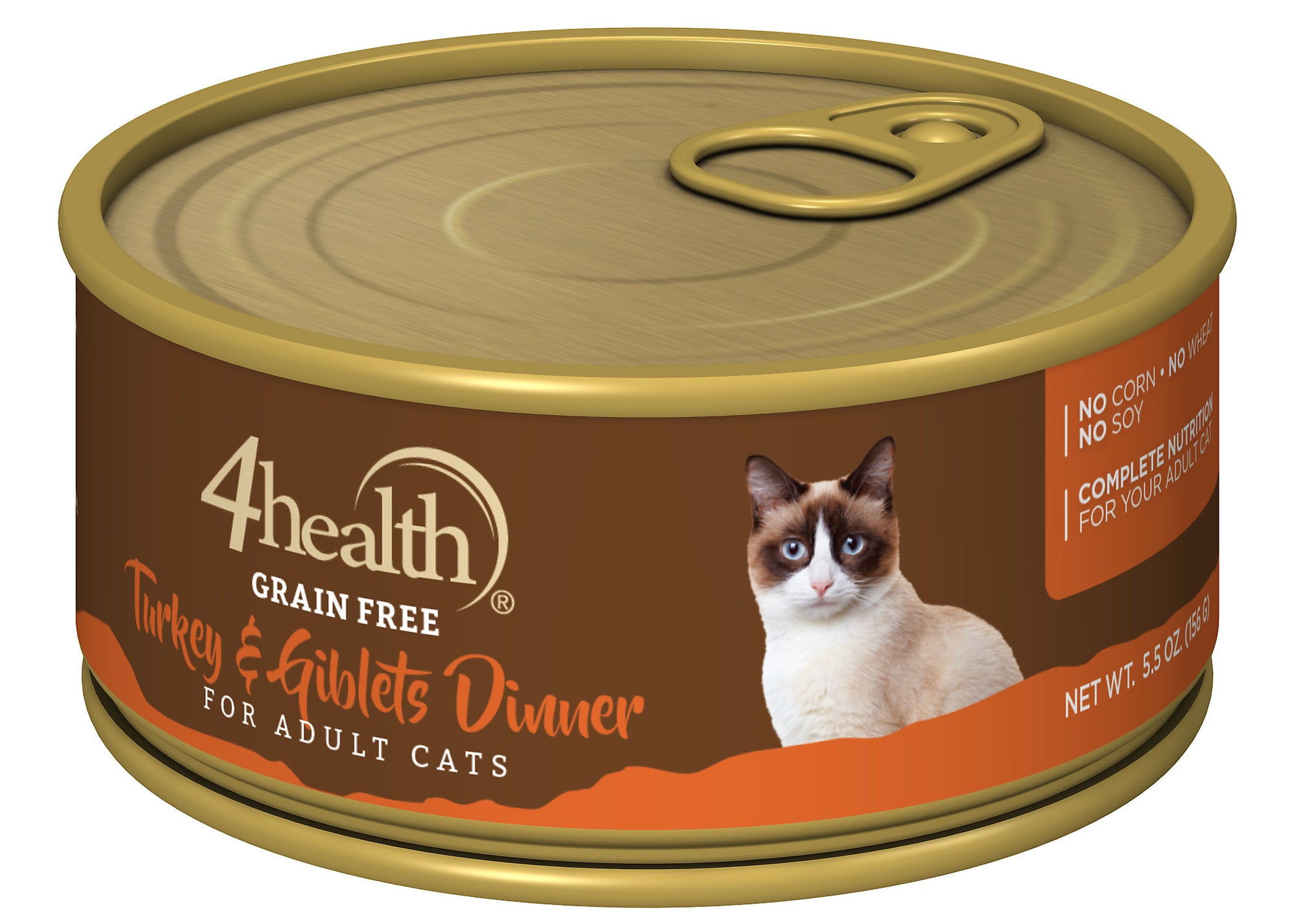 4health Grain Free Turkey Giblet Dinner Wet Cat Food 5.5 oz. Can