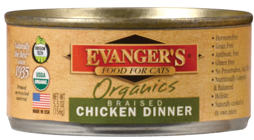 Evangers Organic Braised Chicken Canned Cat Food Petsense