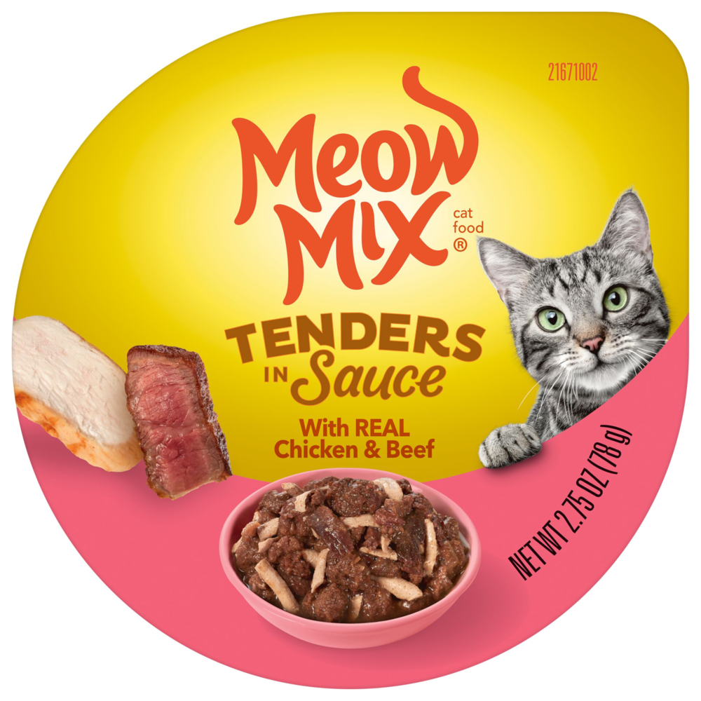 Meow Mix Tender Favorites Real Chicken and Beef in Gravy Cat Food Cups Petsense