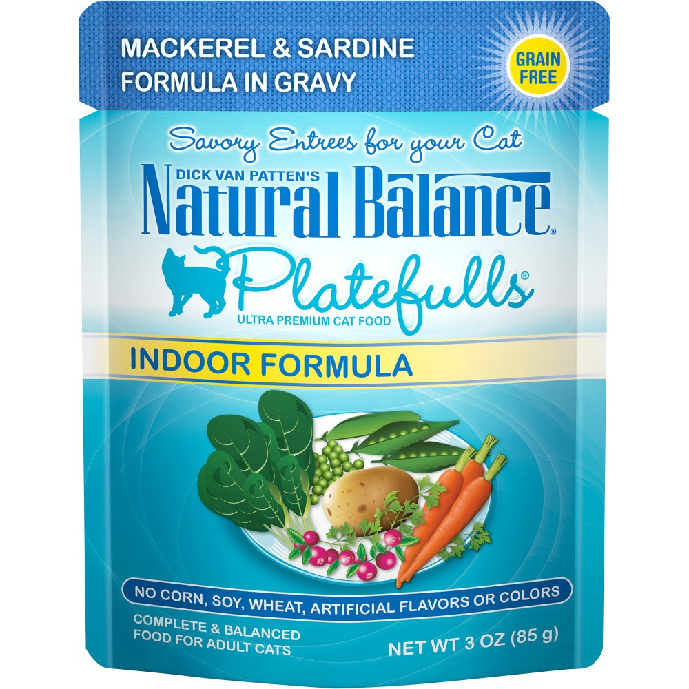 Natural Balance Platefulls Indoor Grain Free Mackerel and Sardine