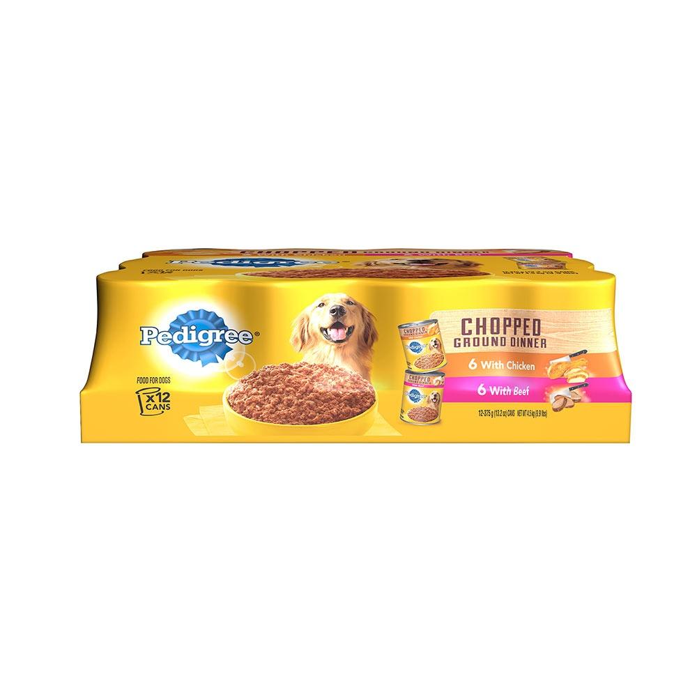 Pedigree chopped dog sales food