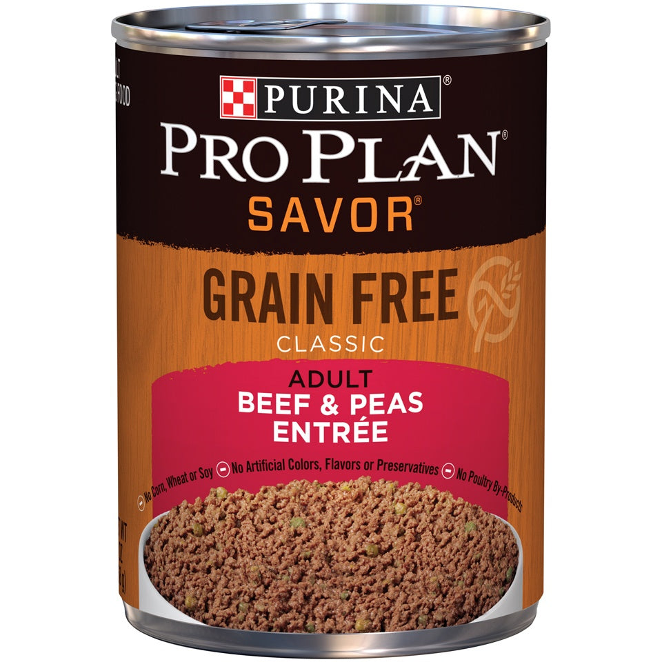 Purina Pro Plan Savor Grain Free Classic Adult Beef Peas Entree