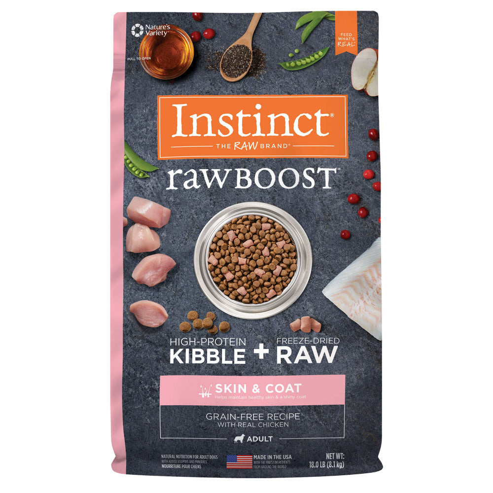 Instinct Raw Boost Grain Free Skin Coat Health Recipe with Real