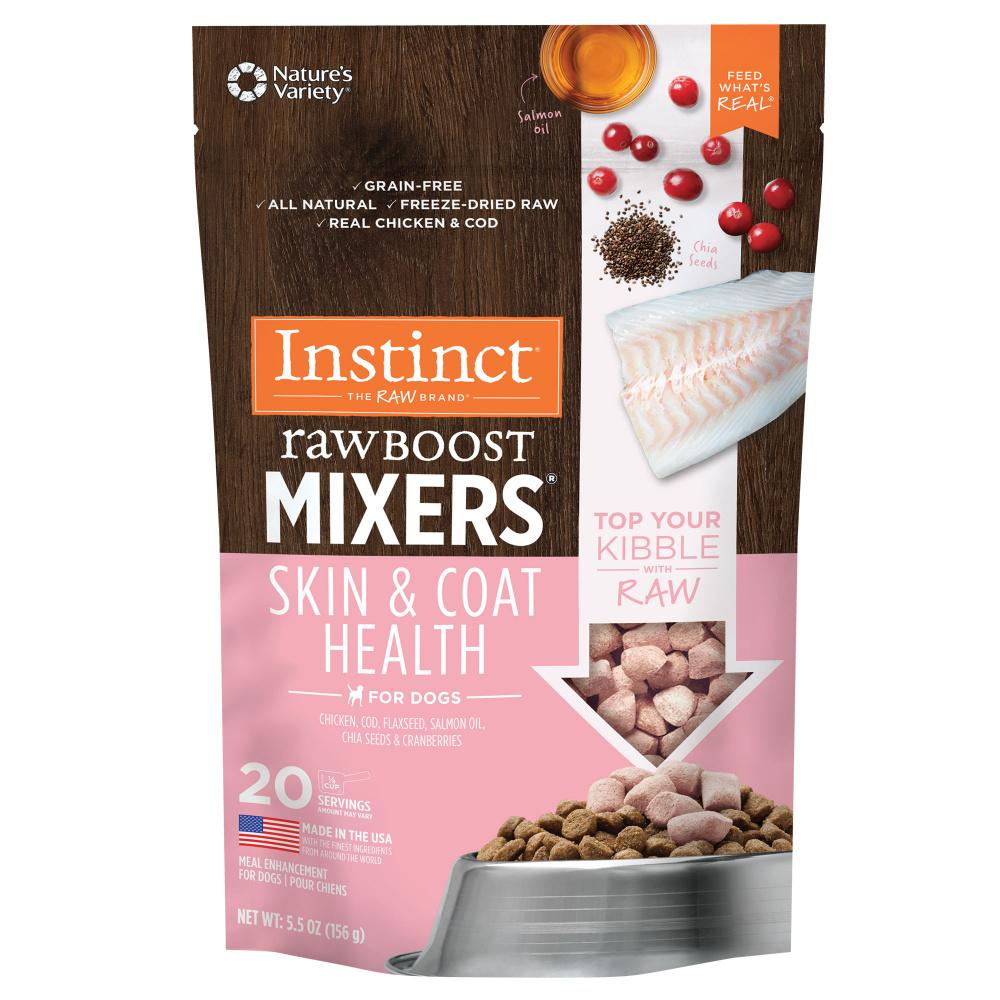 Instinct Raw Boost Mixers Grain Free Skin Coat Health Freeze