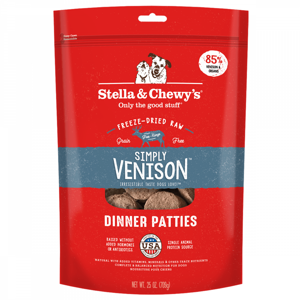 Stella Chewy s Simply Venison Freeze Dried Raw Patties Dog Food