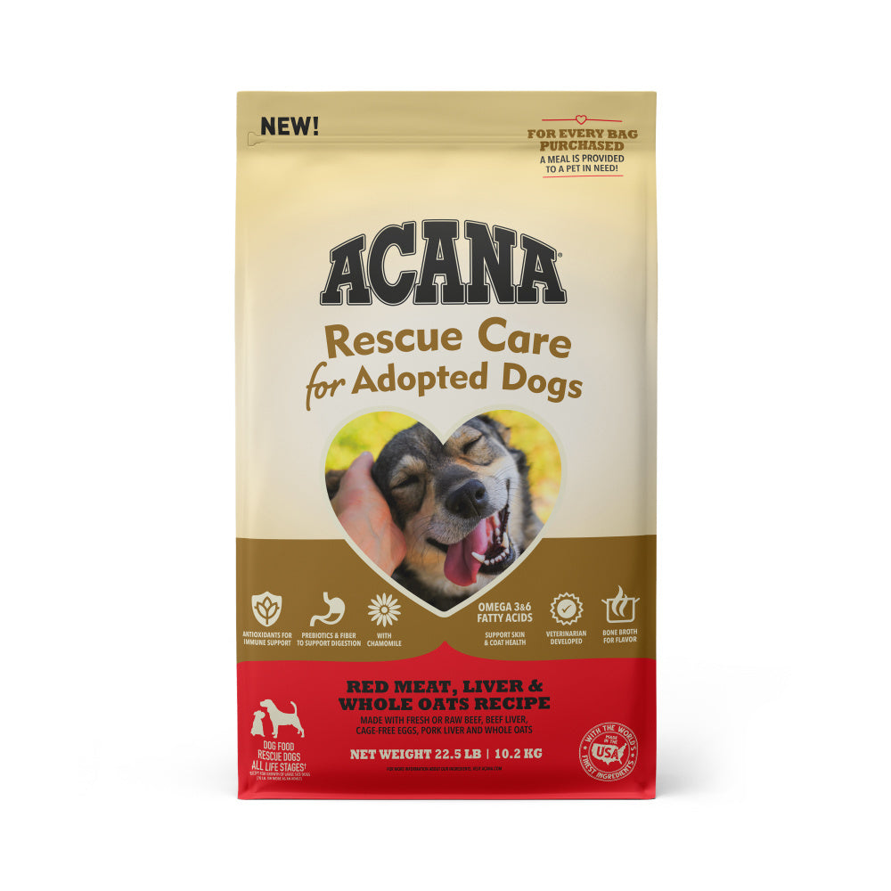 ACANA Rescue Care For Adopted Dogs Premium Dry Food Red Meat Liver Whole Oats Recipe