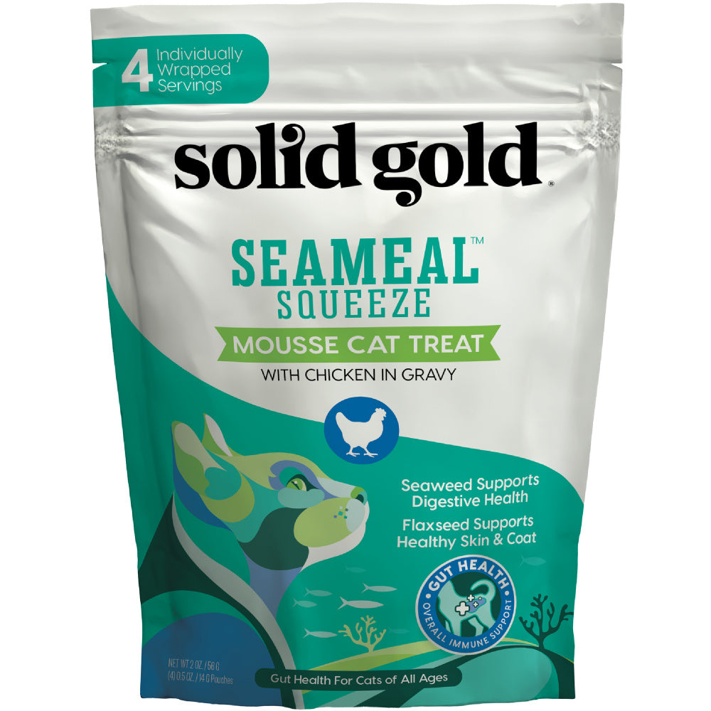 Solid Gold Seameal Squeeze Chicken Grain Free Cat Treat Petsense