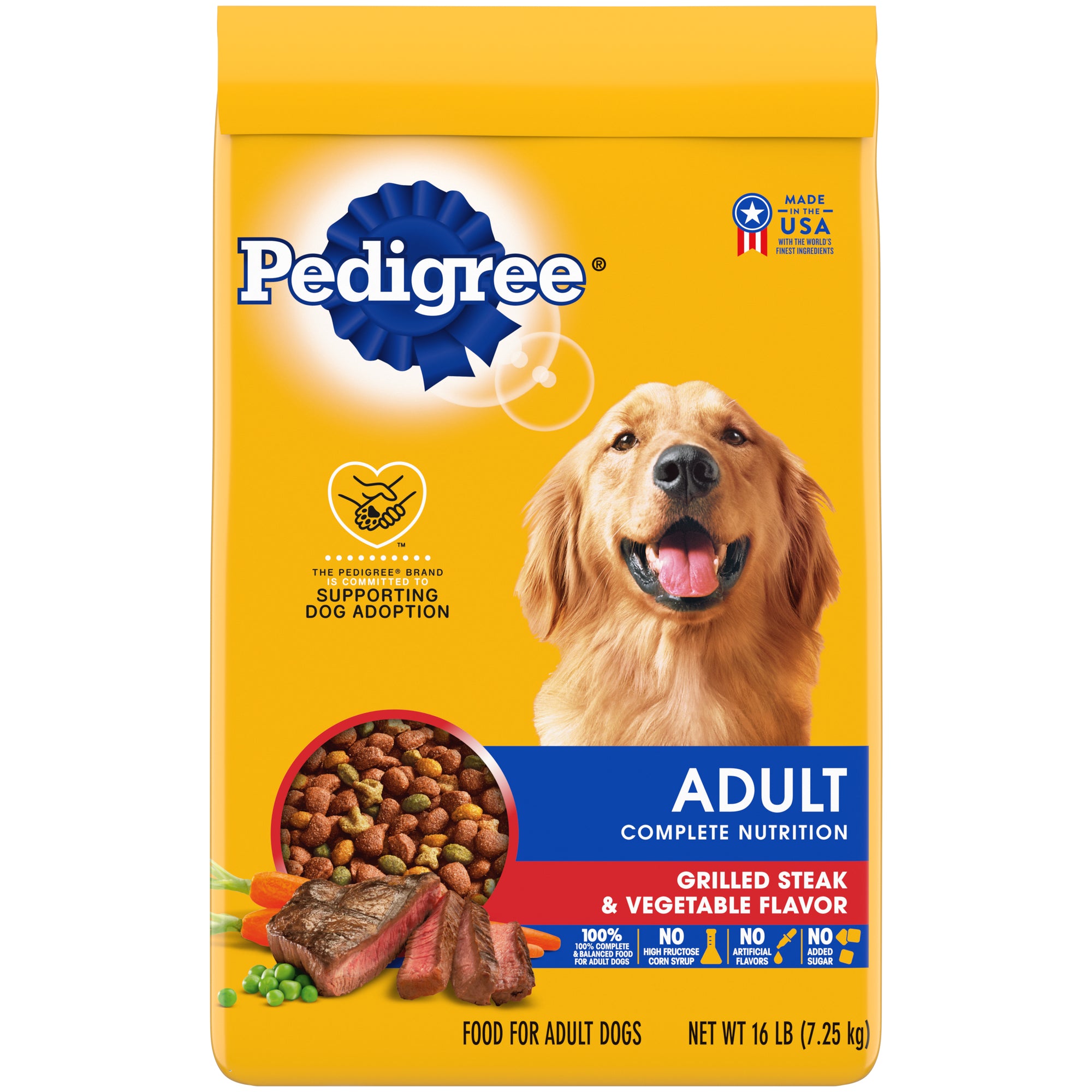 PEDIGREE Complete Nutrition Adult Dry Dog Food Grilled Steak Vegetable Flavor Dog Kibble